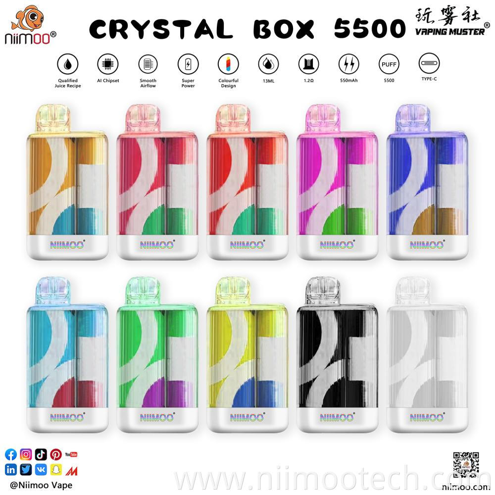 Crystal Box E-cigarette 5500 Puffs